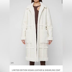 MANIER DE VIOR limited edition vegan leather coat in white
